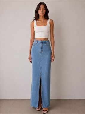 10 Crosby Derek Lam Bowery Denim Maxi Skirt
